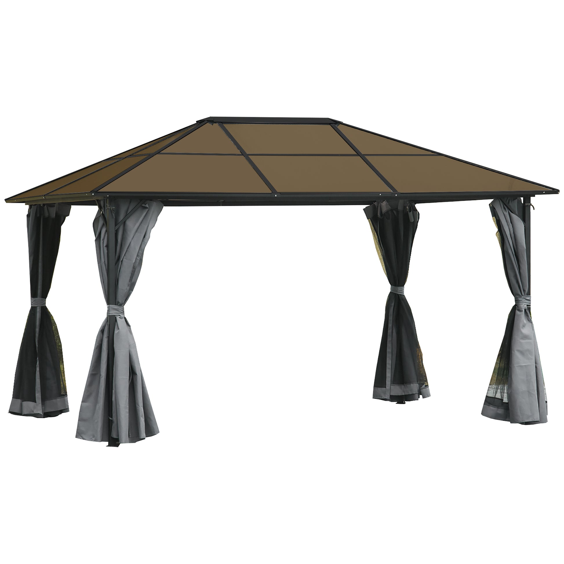 3 x 4m Hardtop Gazebo Canopy with Polycarbonate Roof