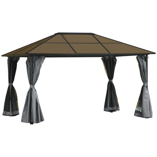 3 x 4m Hardtop Gazebo Canopy with Polycarbonate Roof