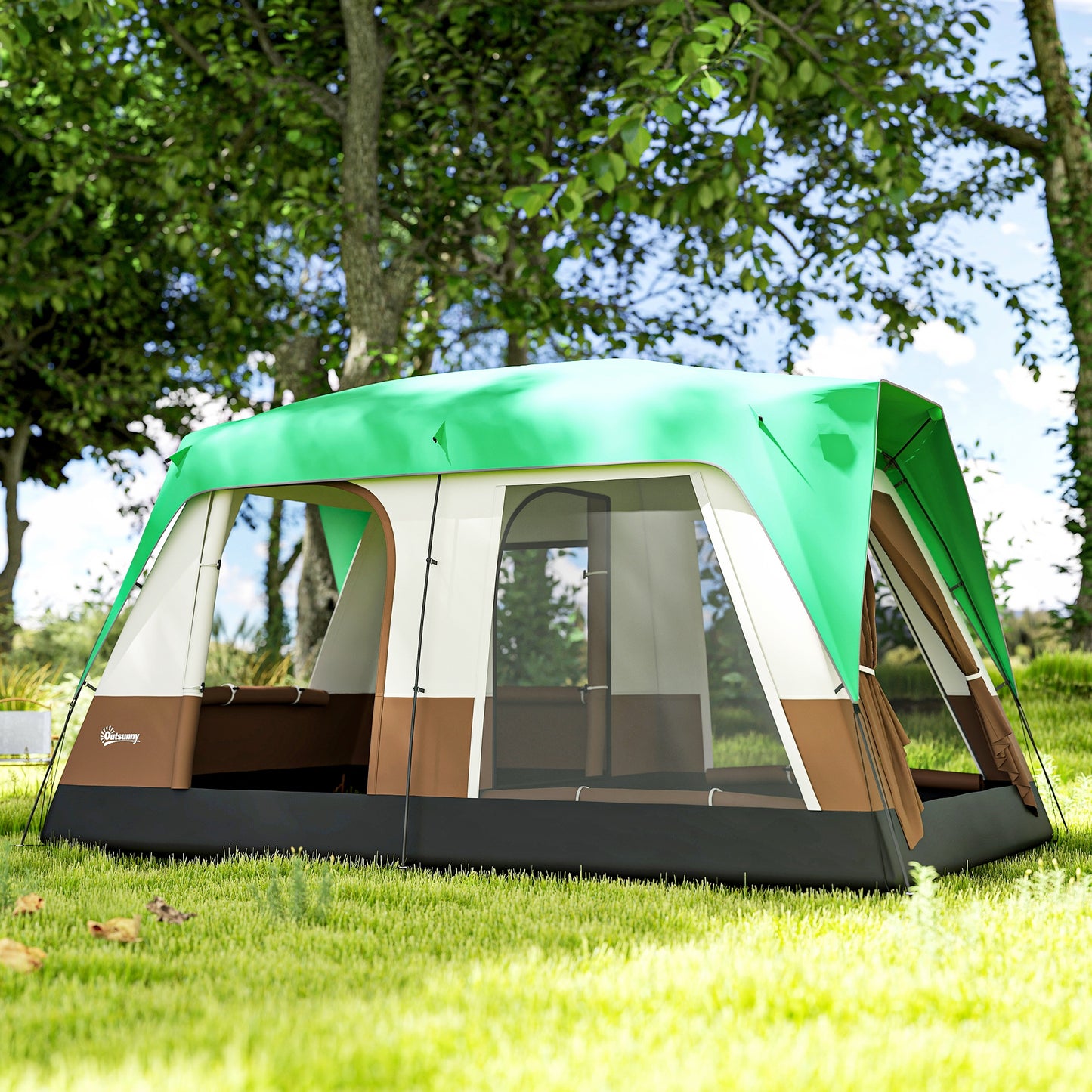 Six-Man Camping Tent, with Small Rainfly and Accessories