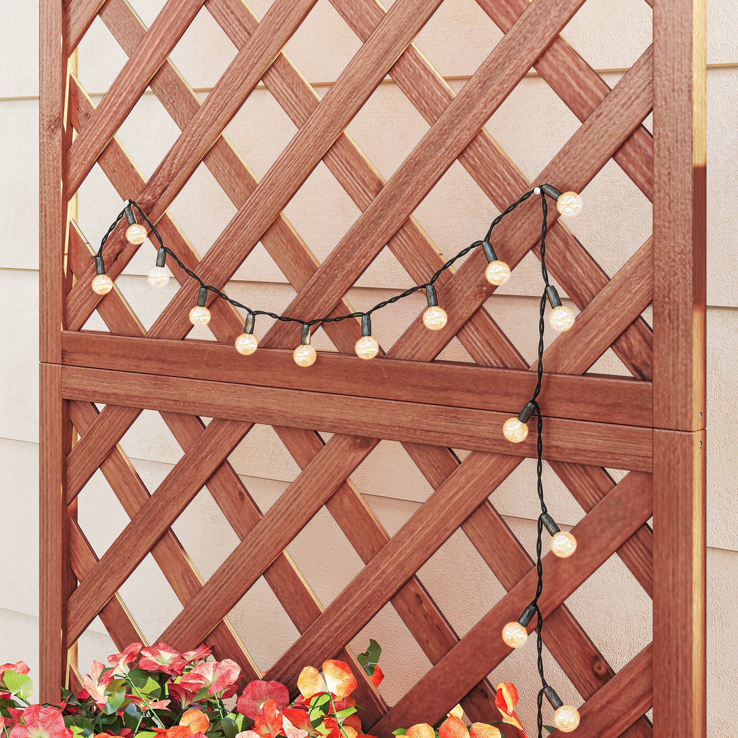 72.5 x 31.5 x 149.5 cm 45L Garden Wooden Pine Trough Planter