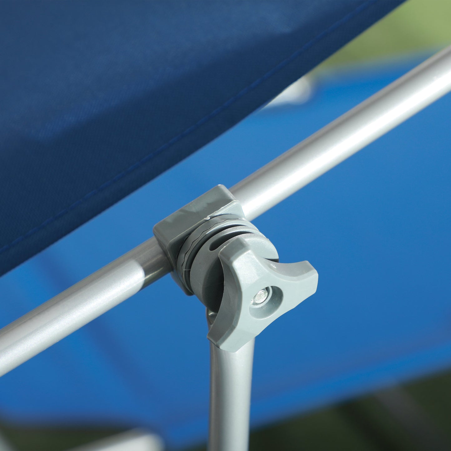 Folding Sun Lounger with Canopy