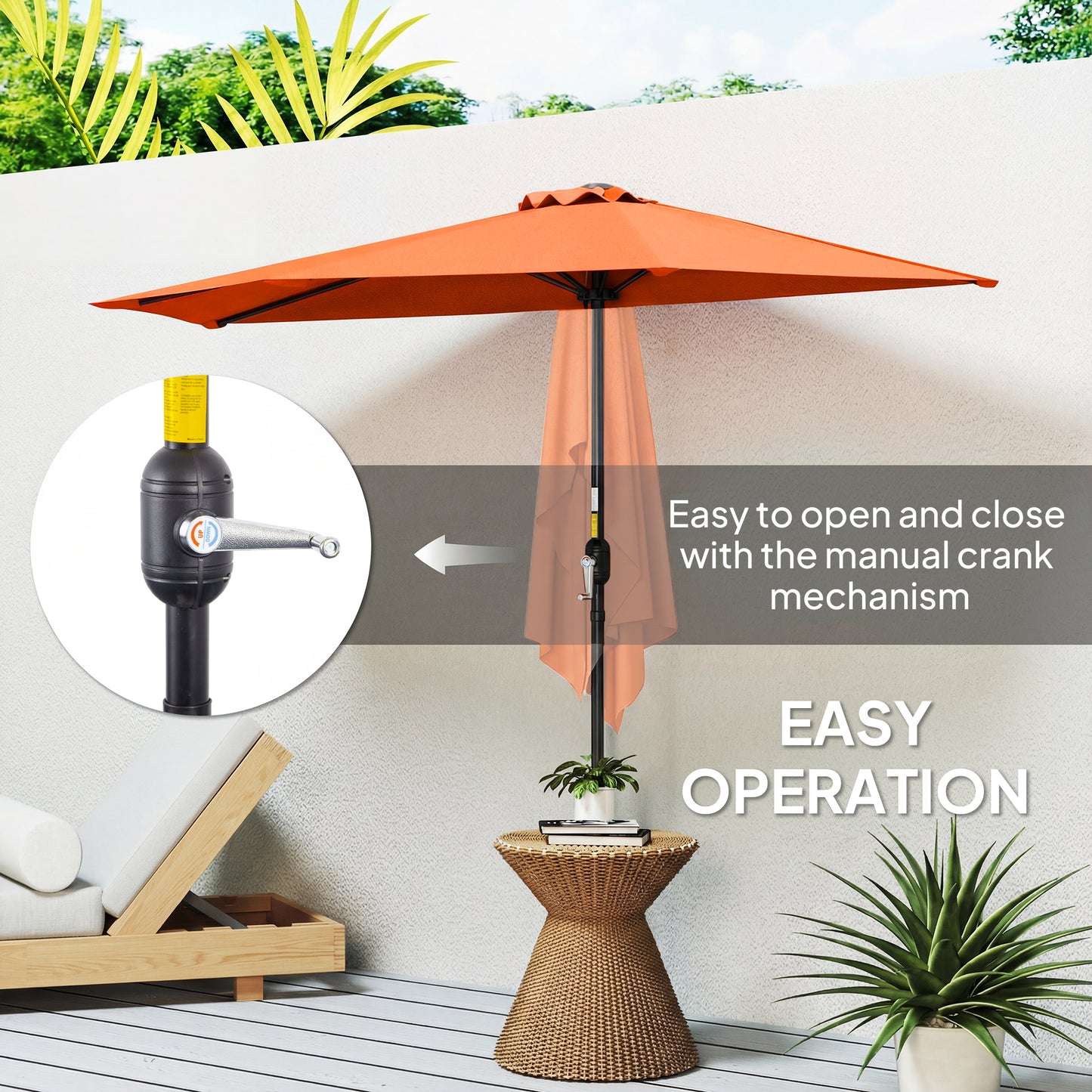 Half Round Parasol Umbrella