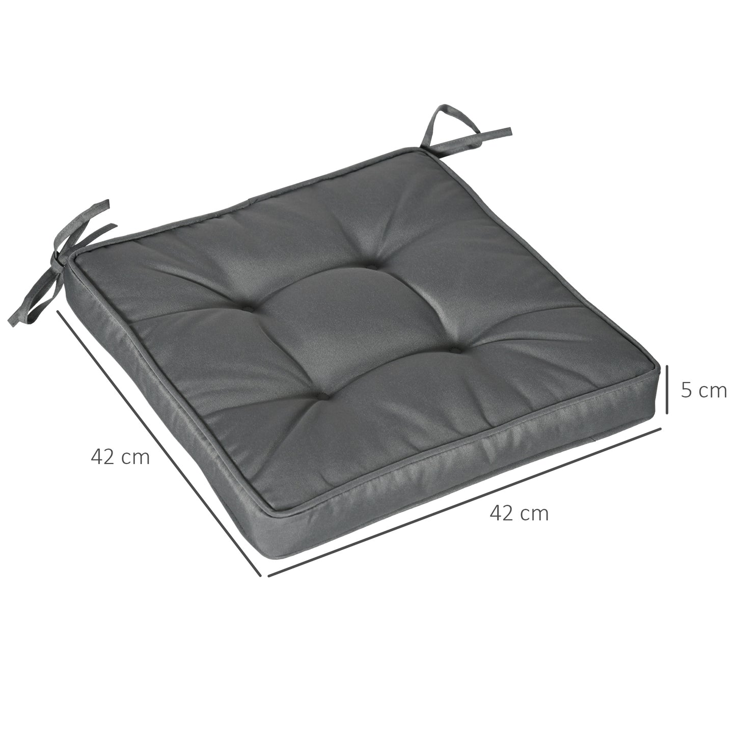 Garden Seat Cushion with Ties