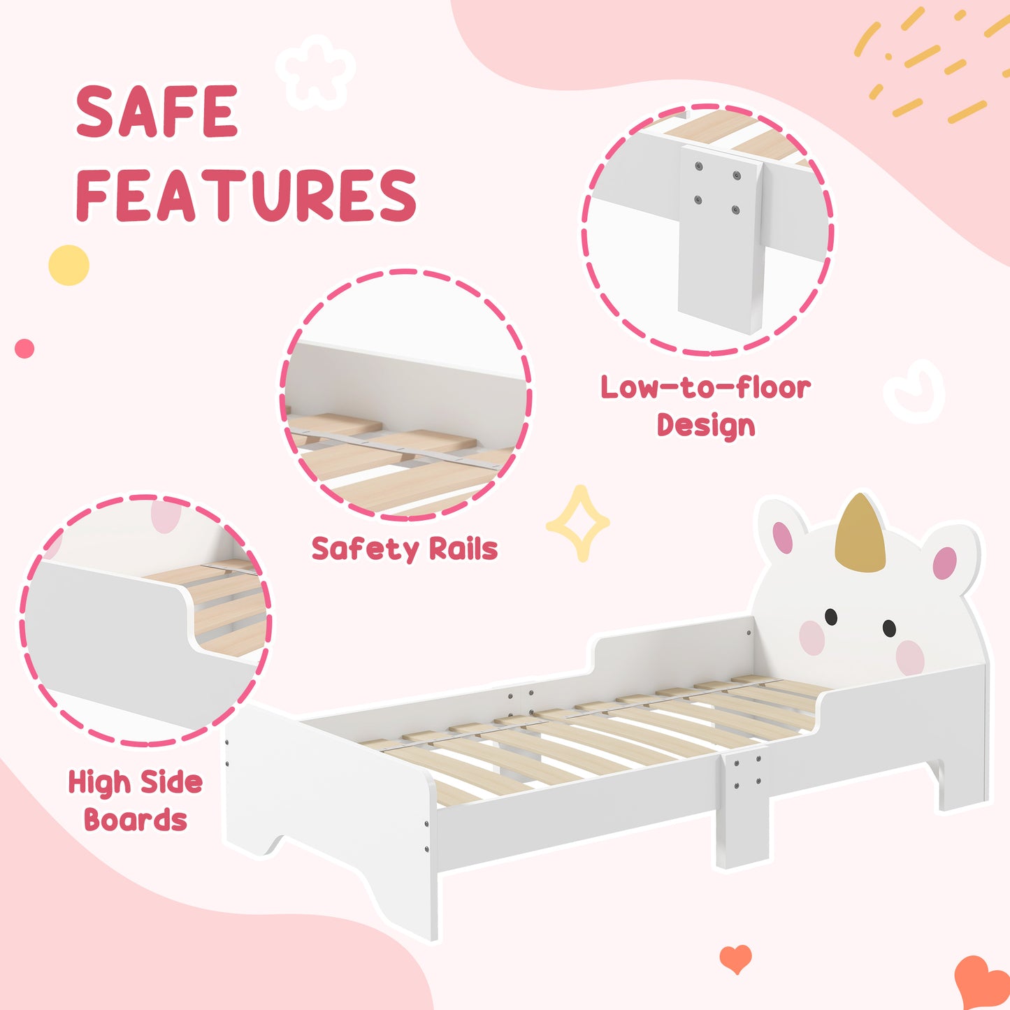 Kids Bedroom Furniture Set with Kids Dressing Table with Mirror