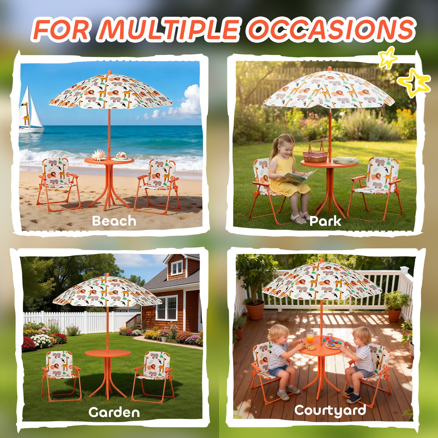 Kids Patio Set, Children Table and Chair Set