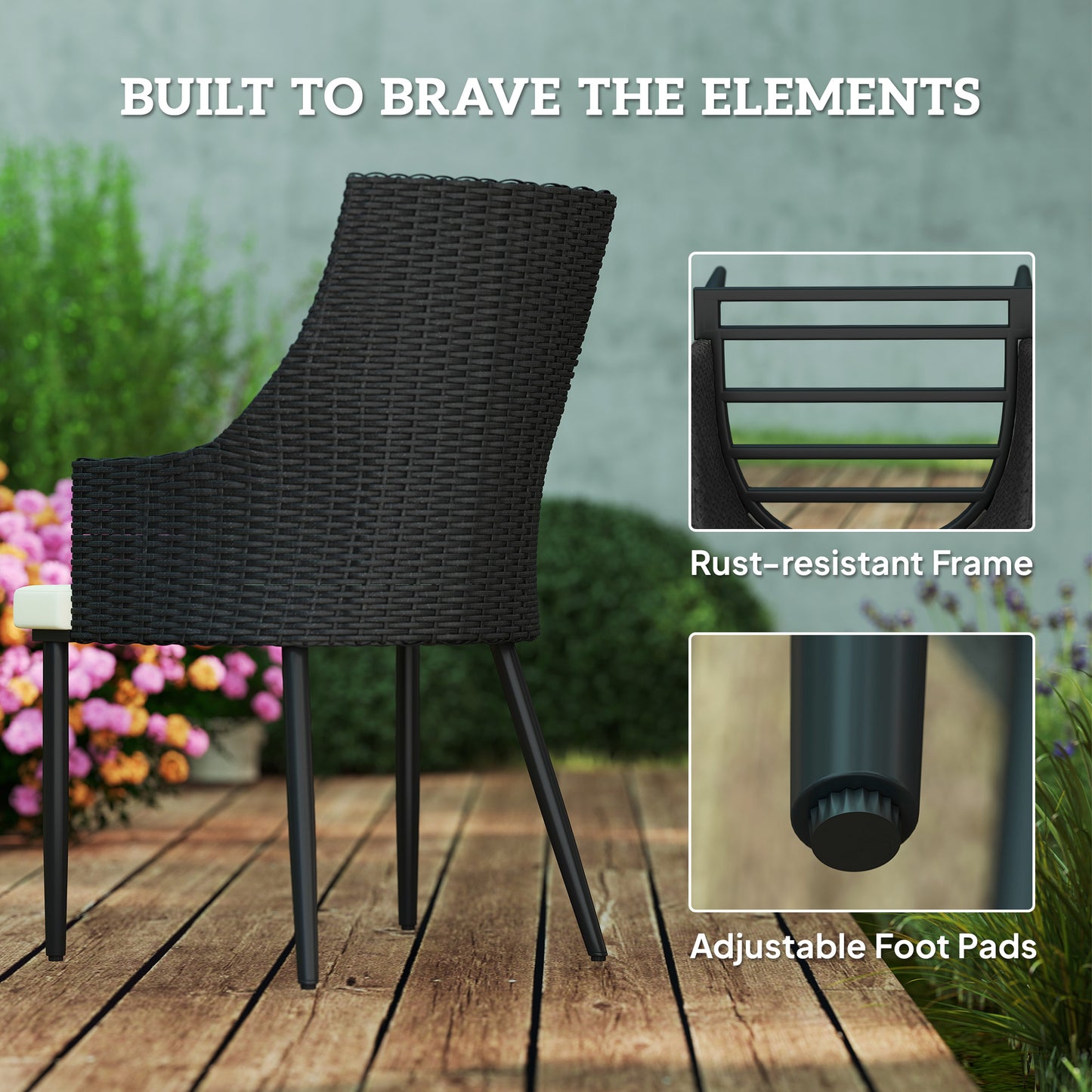 6 Seater Rattan Dining Set with Cushions (1)