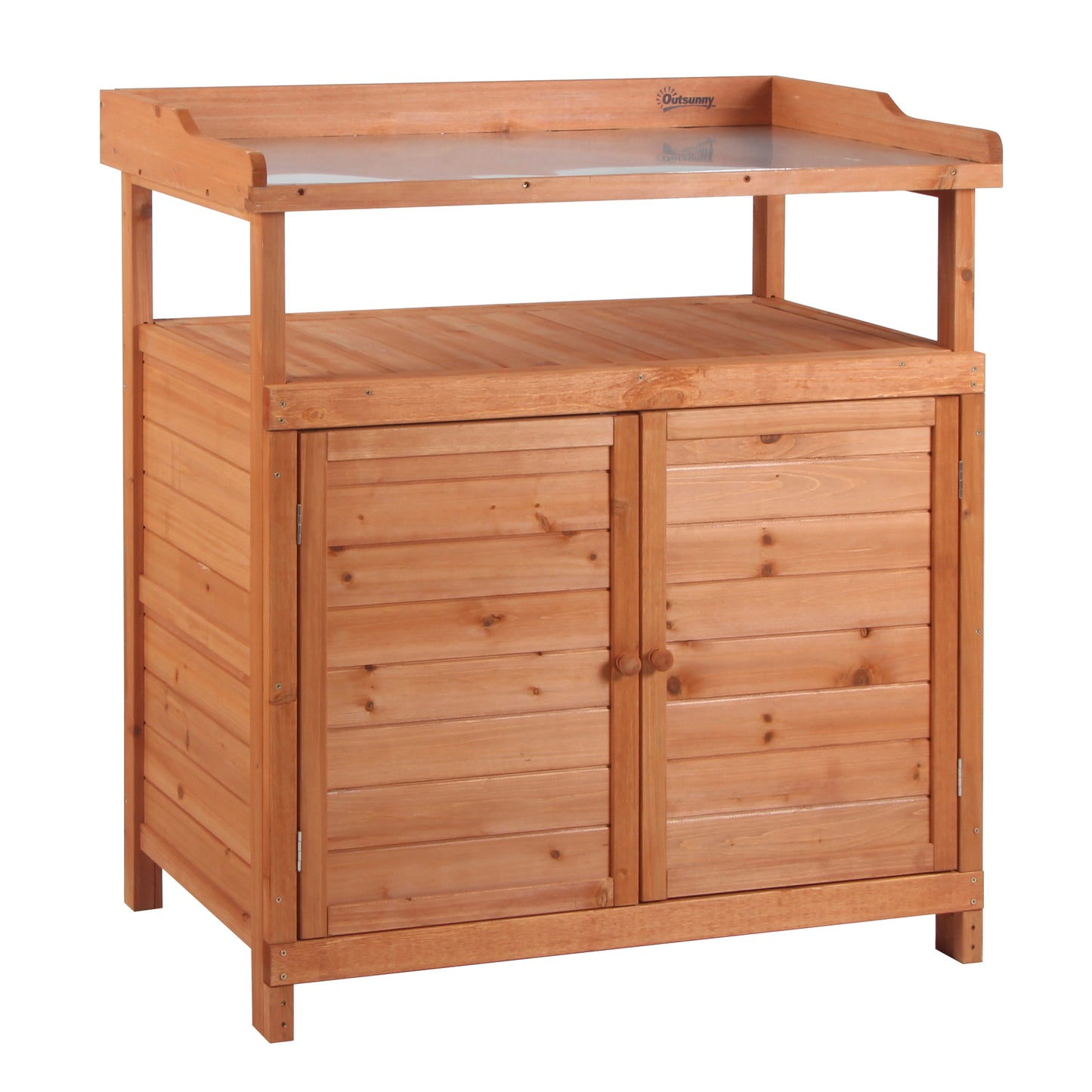 Multi-function Potting Bench Table w/ Storage Cabinet