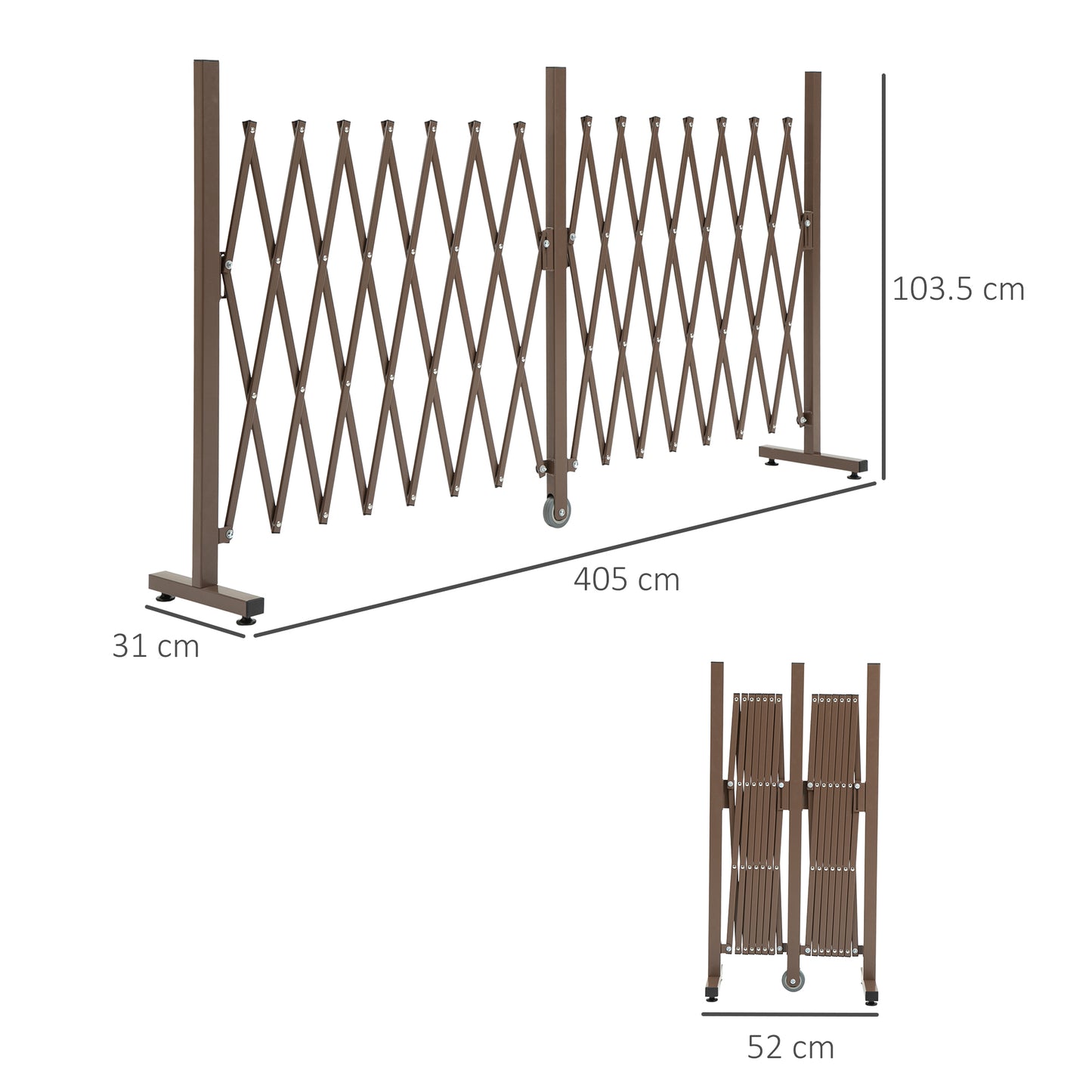 Expanding Trellis Fence Freestanding Movable Fence Foldable Garden