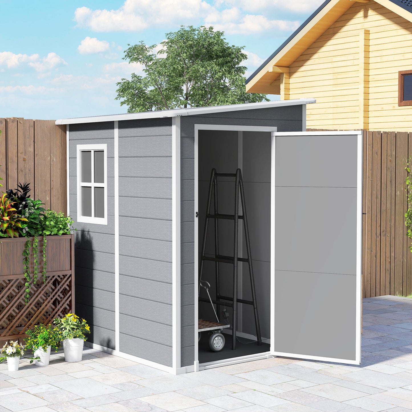 4'x5' Garden Storage Shed, Lean to Shed