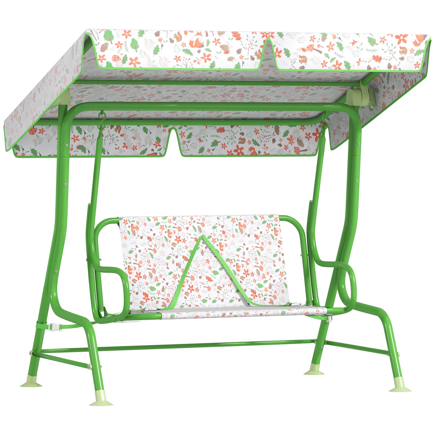 Kids Garden Swing Chair with Adjustable Canopy, Safety Belt