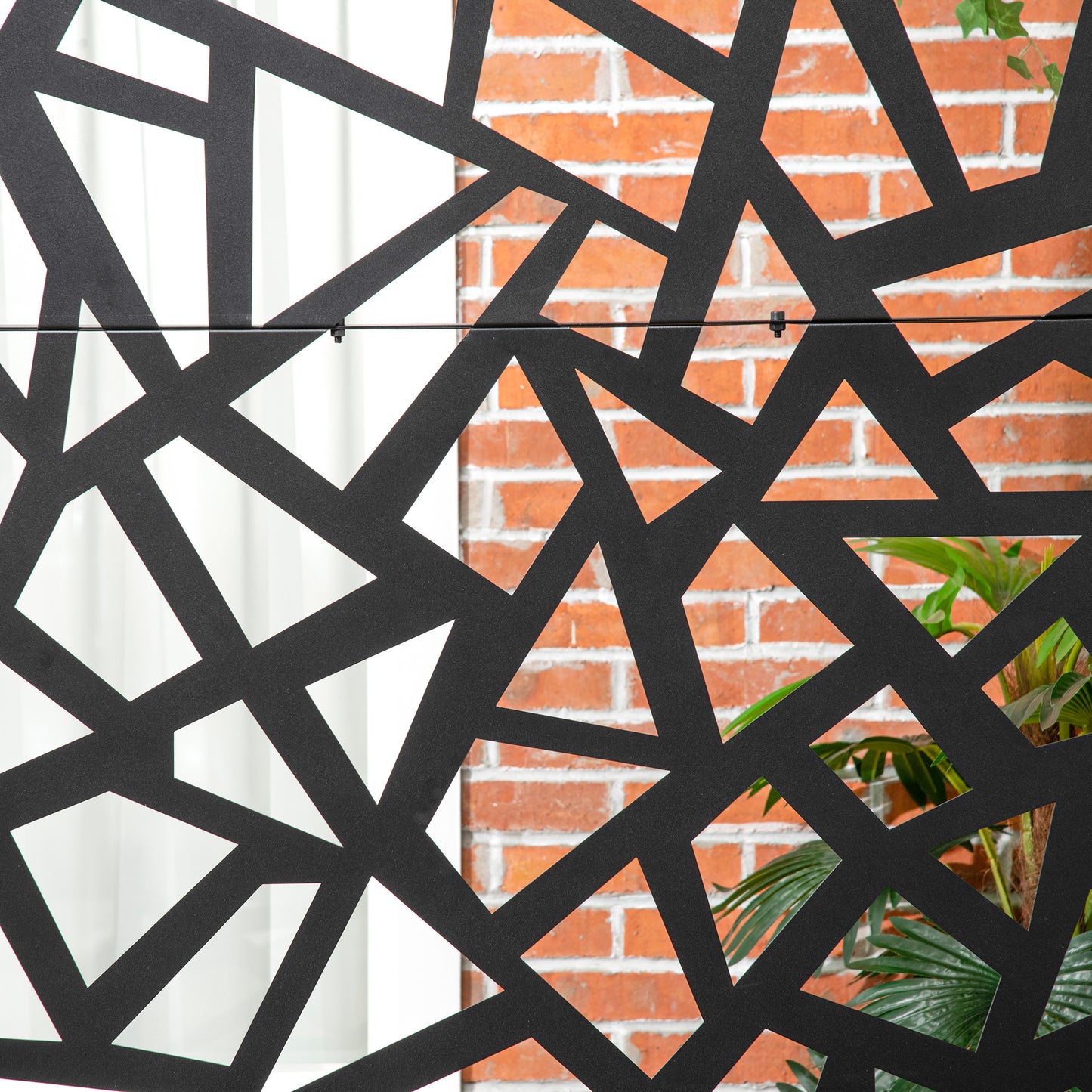 Freestanding Garden Partition Screen Metal Decorative Outdoor