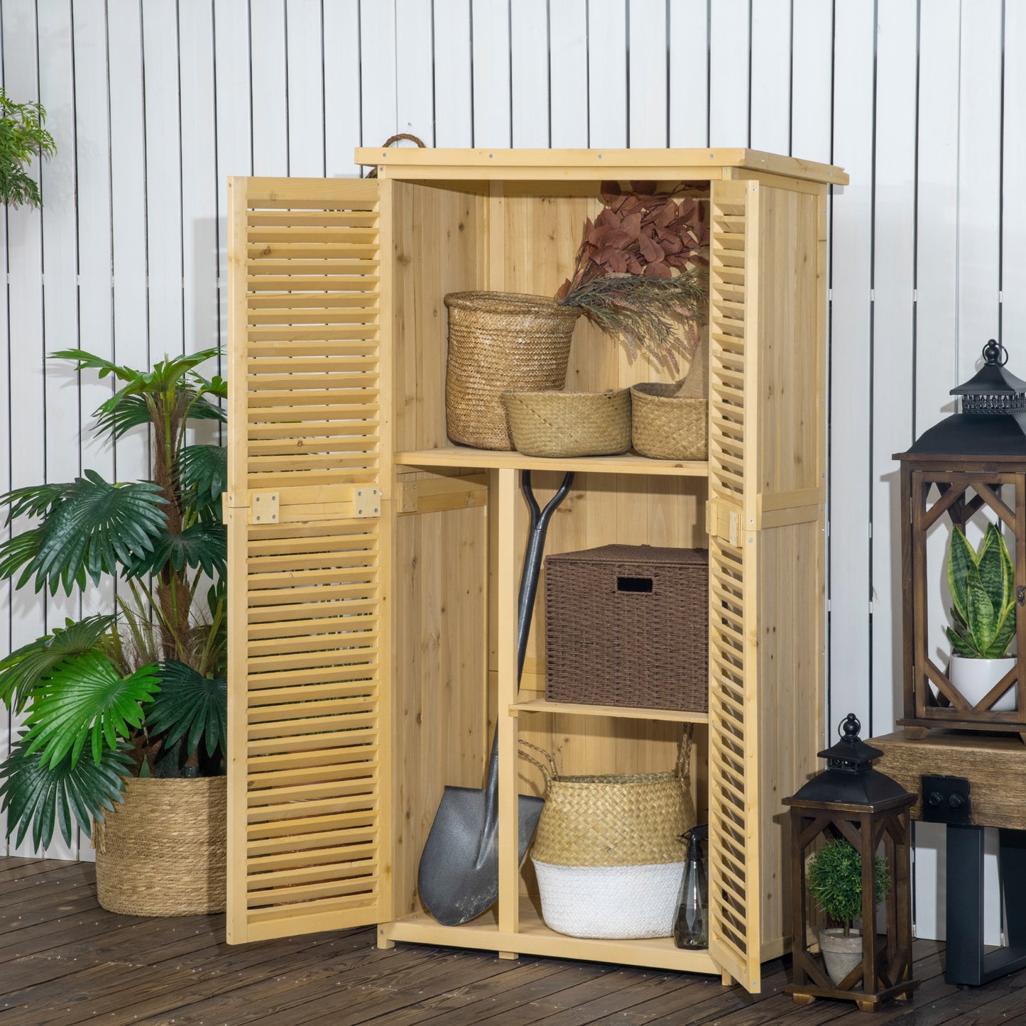 87 x 47 x 160cm Wooden Garden Shed