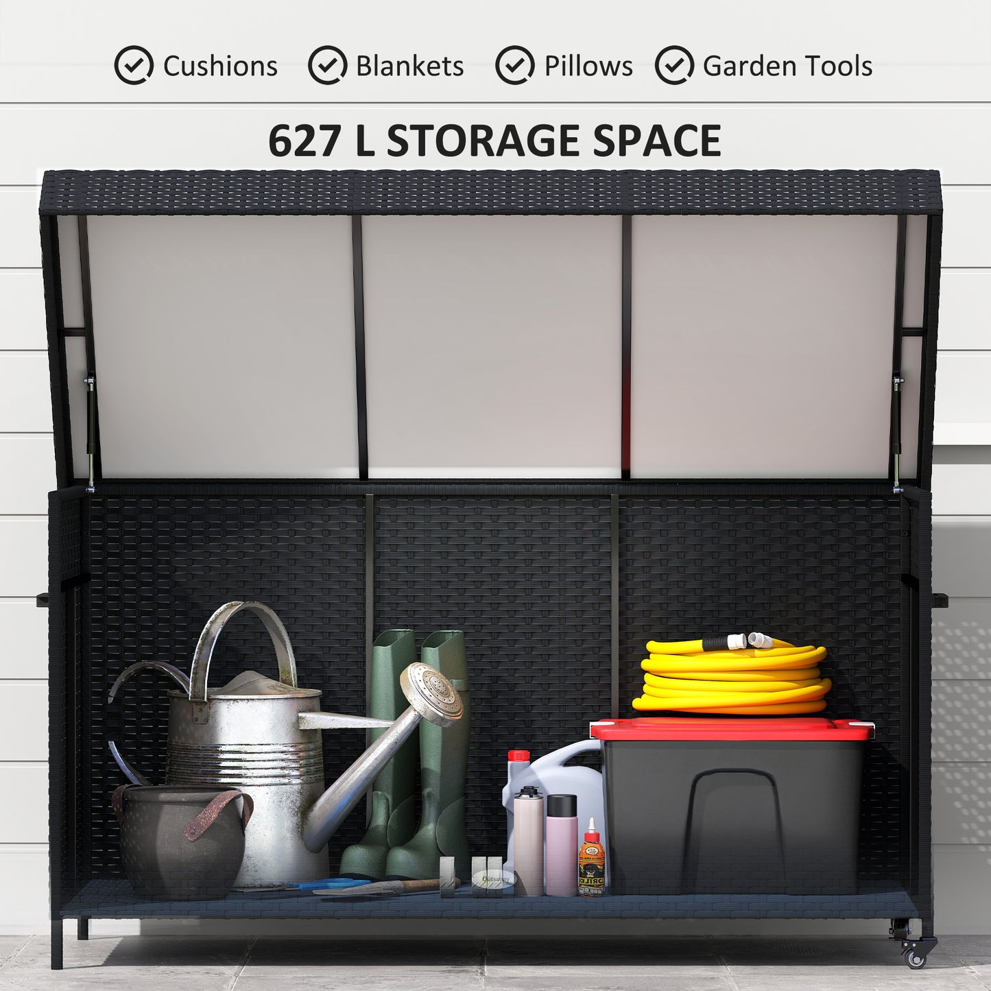 627 L Rattan Storage Box