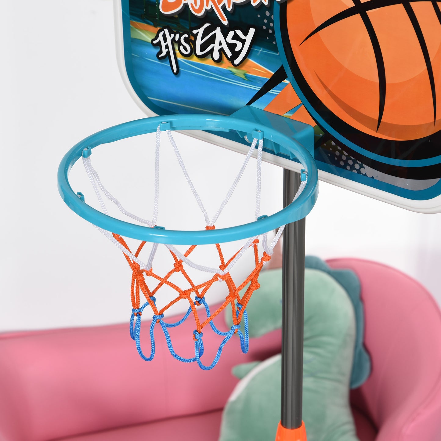 Kids Basketball Hoop and Stand Portable Basketball Stand Set w/