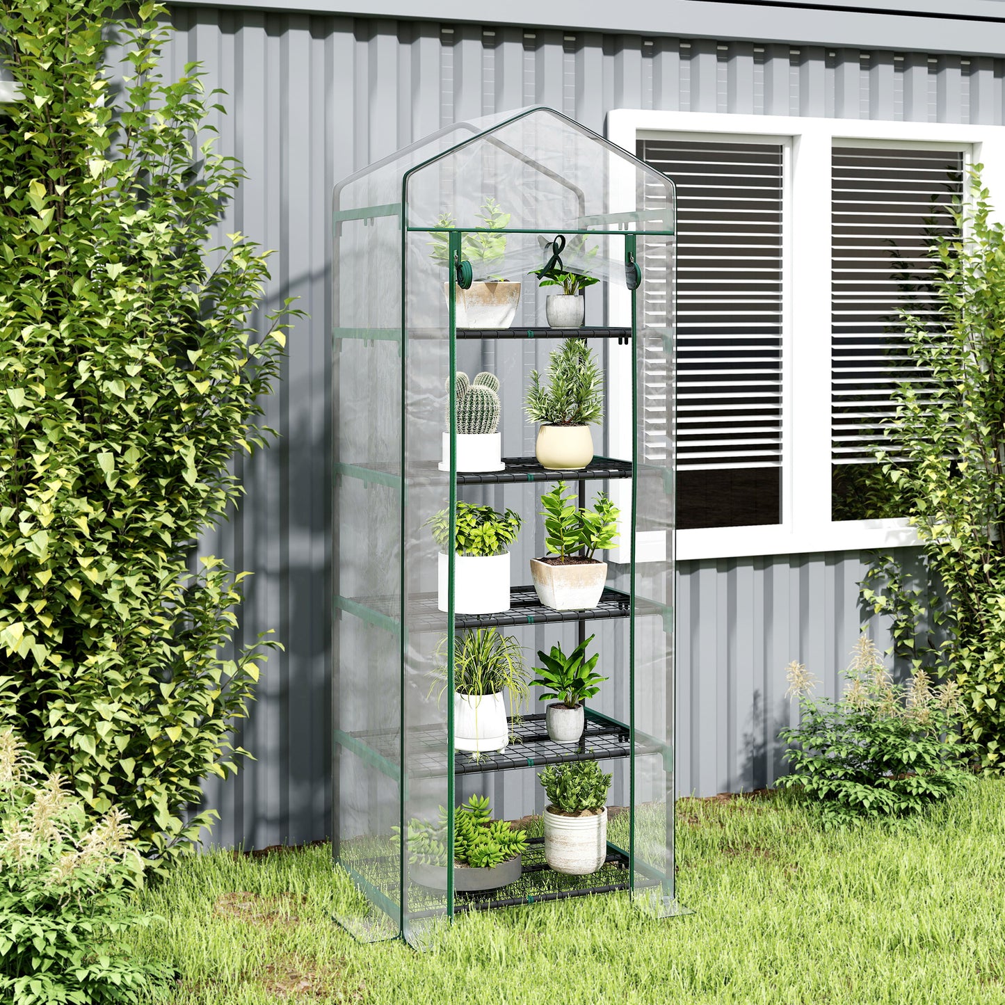 5 Tier Mini Greenhouse, Small Walk-in Greenhouse