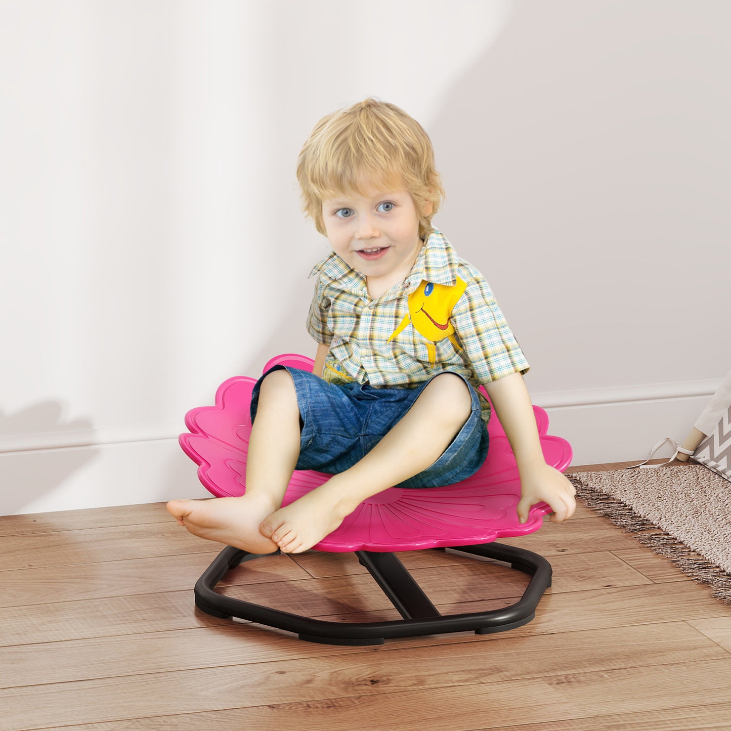 Flower-Shaped Sensory Spinning Chair with Non-Slip Base