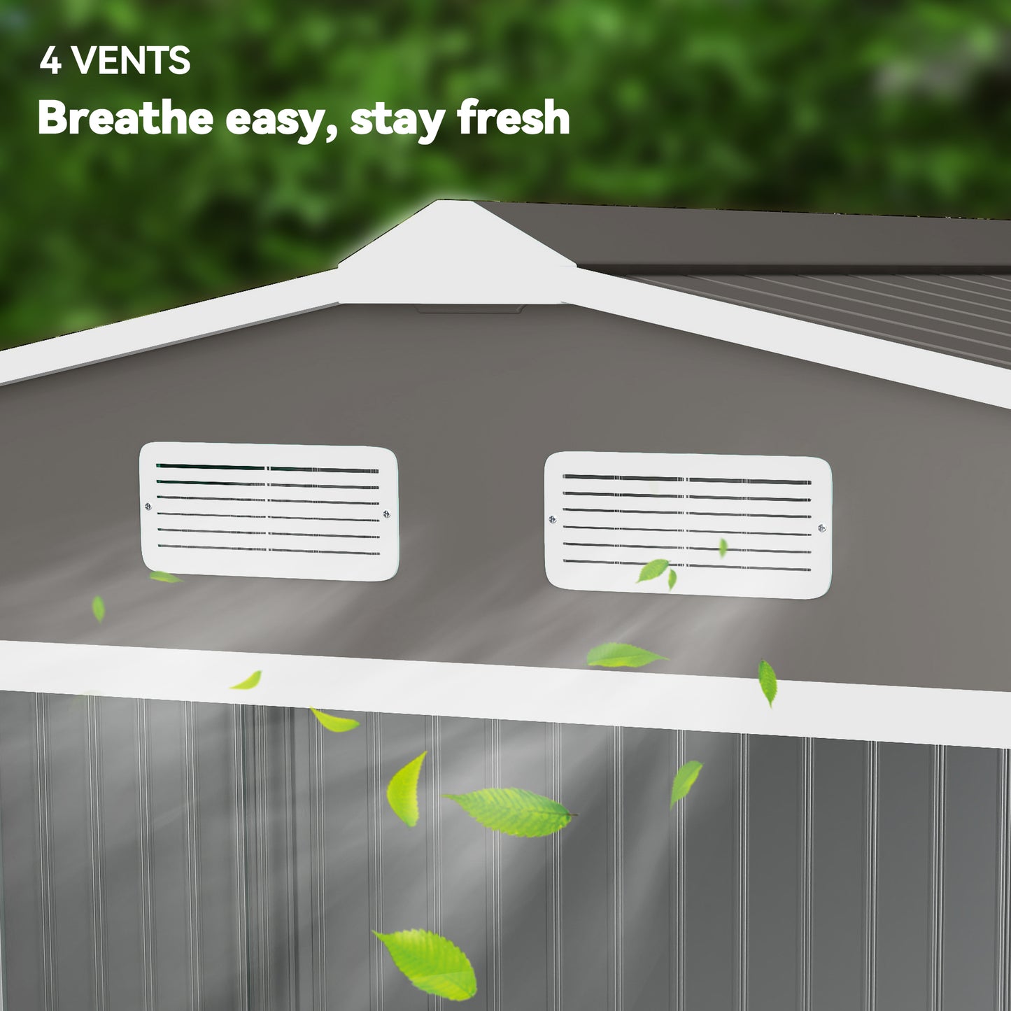 9 x 6FT Outdoor Garden Roofed Metal Storage Shed Tool Box