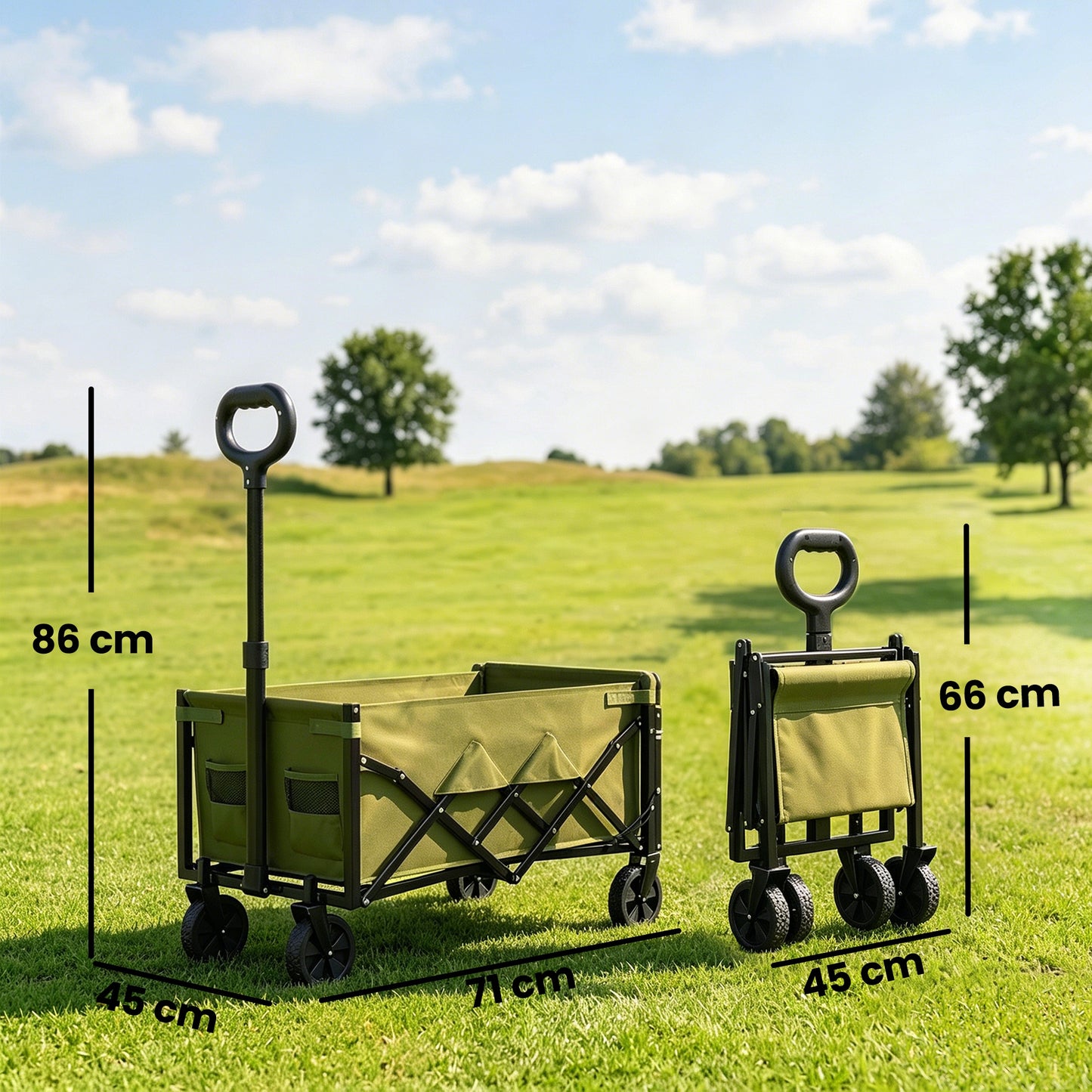 60L Foldable Festival Trolley on Wheels