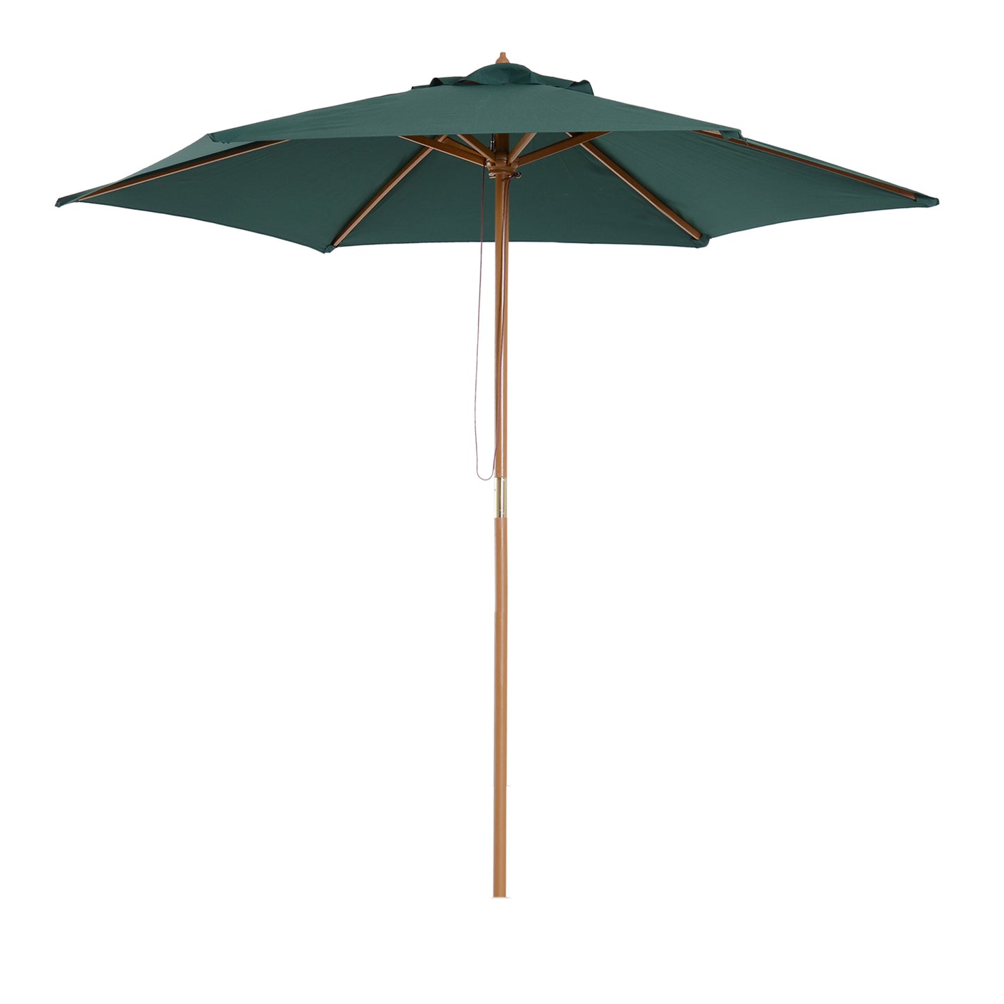 2.5m Wood Garden Parasol Sun Shade Patio Outdoor Wooden Umbrella (1)