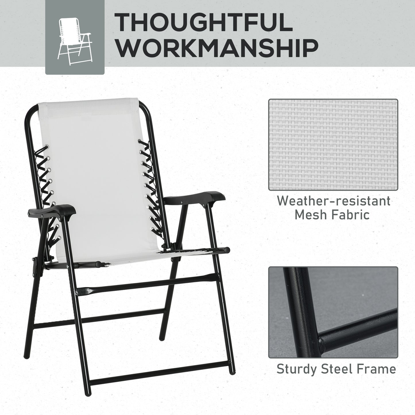 Pieces Patio Folding Chair Set