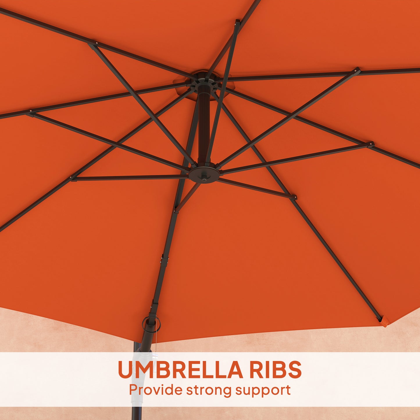 3(m) Wall-Mounted Parasol Shade, with Handle