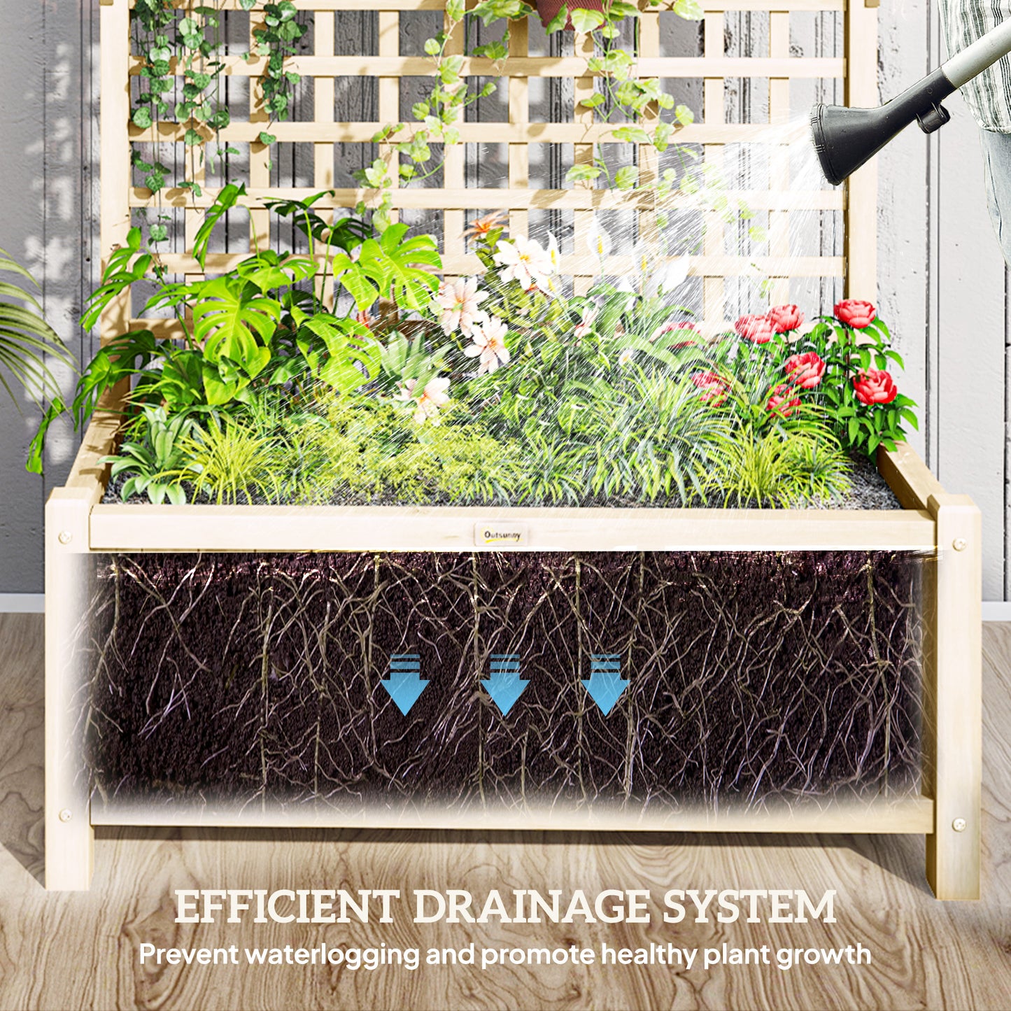 Raised Bed with Drainage Holes