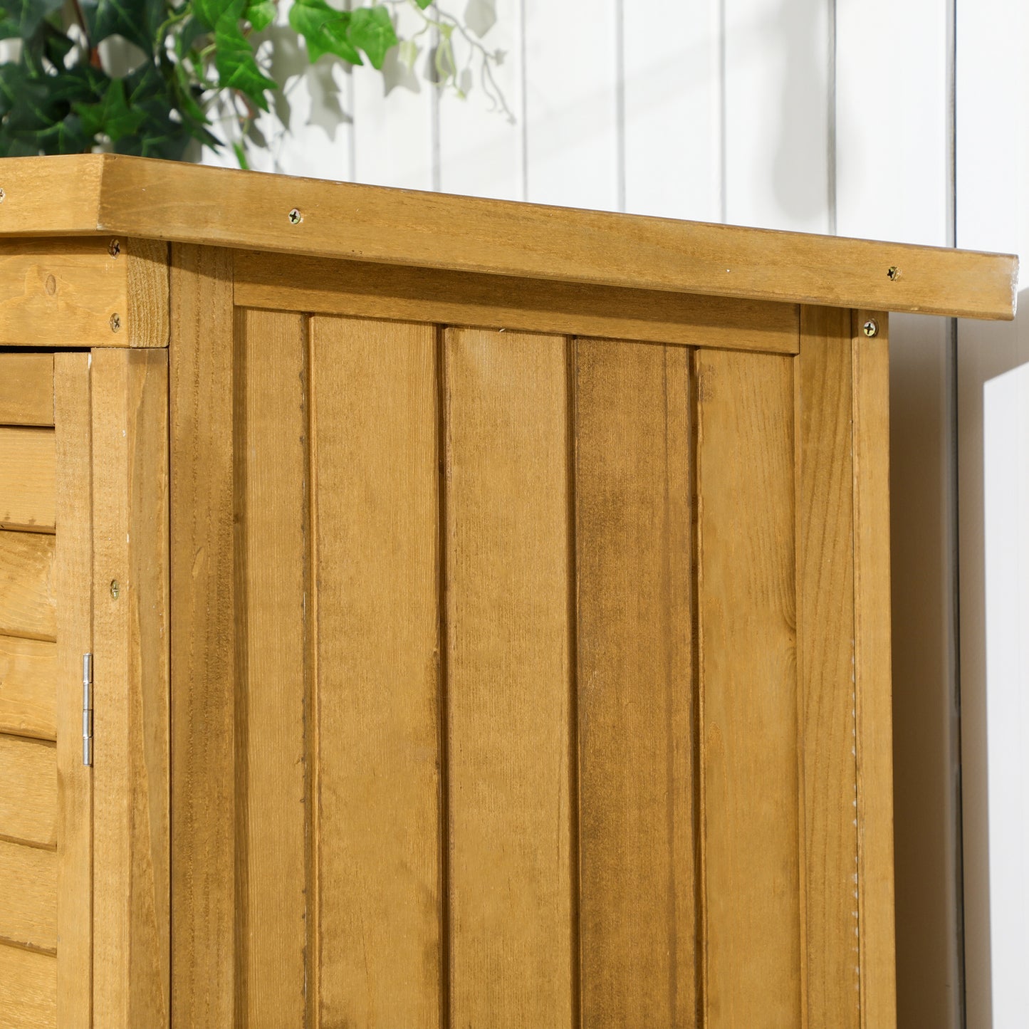 Wooden Garden Storage Shed, Compact Utility Sentry Unit