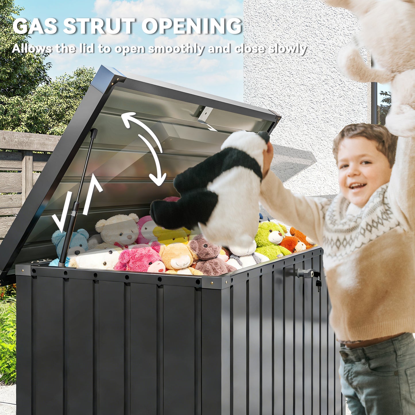 400L Galvanised Steel Garden Storage Box