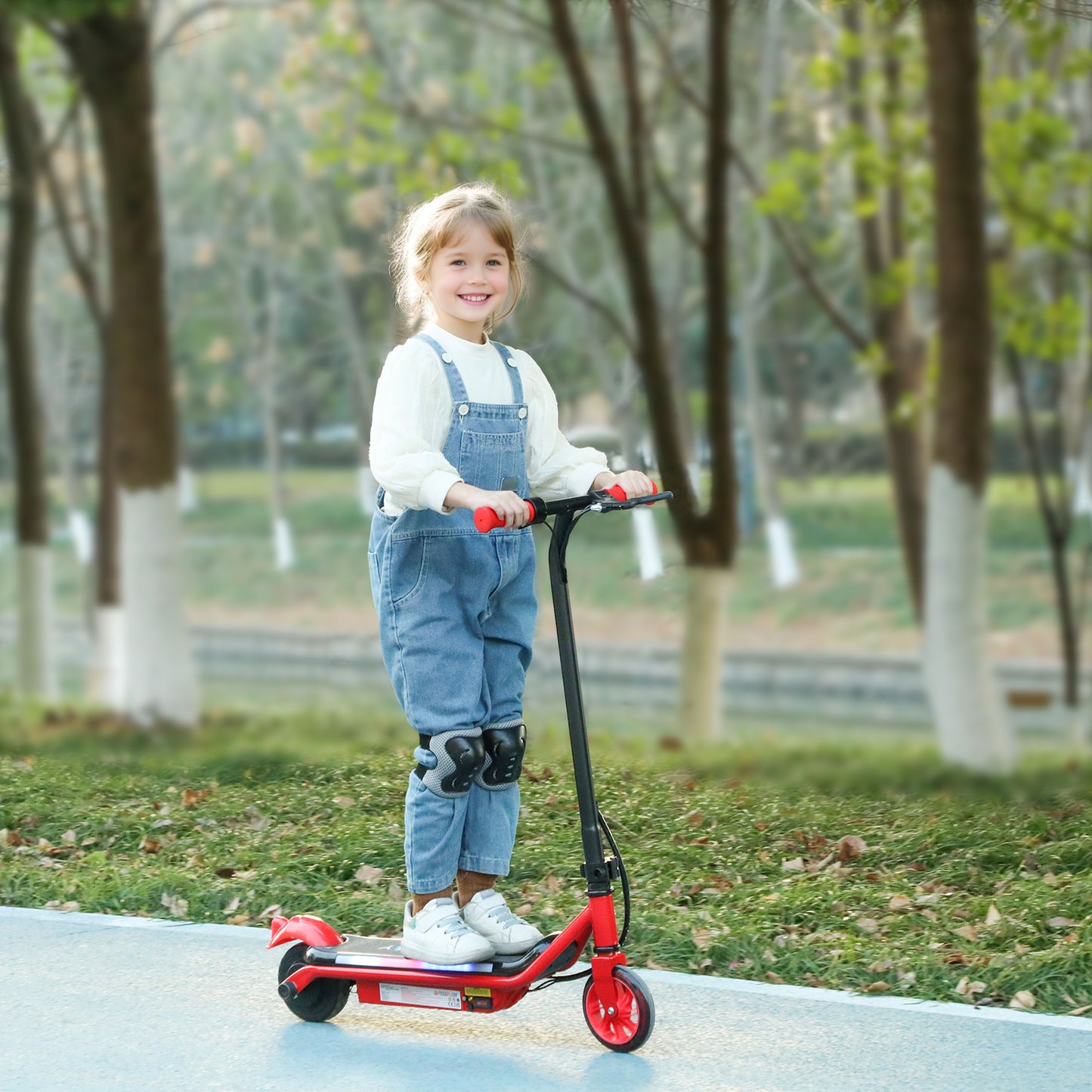 Electric Scooter for Kids Aged 6-14 Years, with Colourful Lights