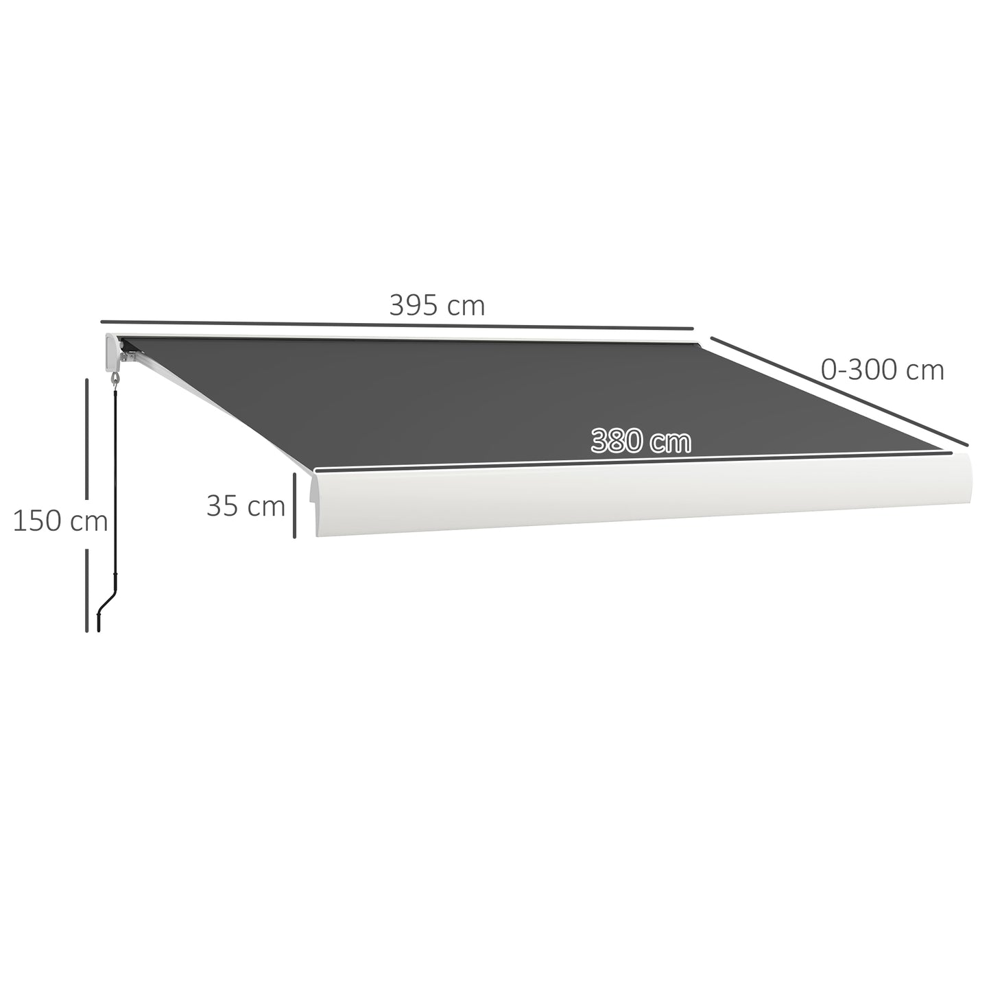 4 x 3(m) Electric Retractable Awning with Remote Controller