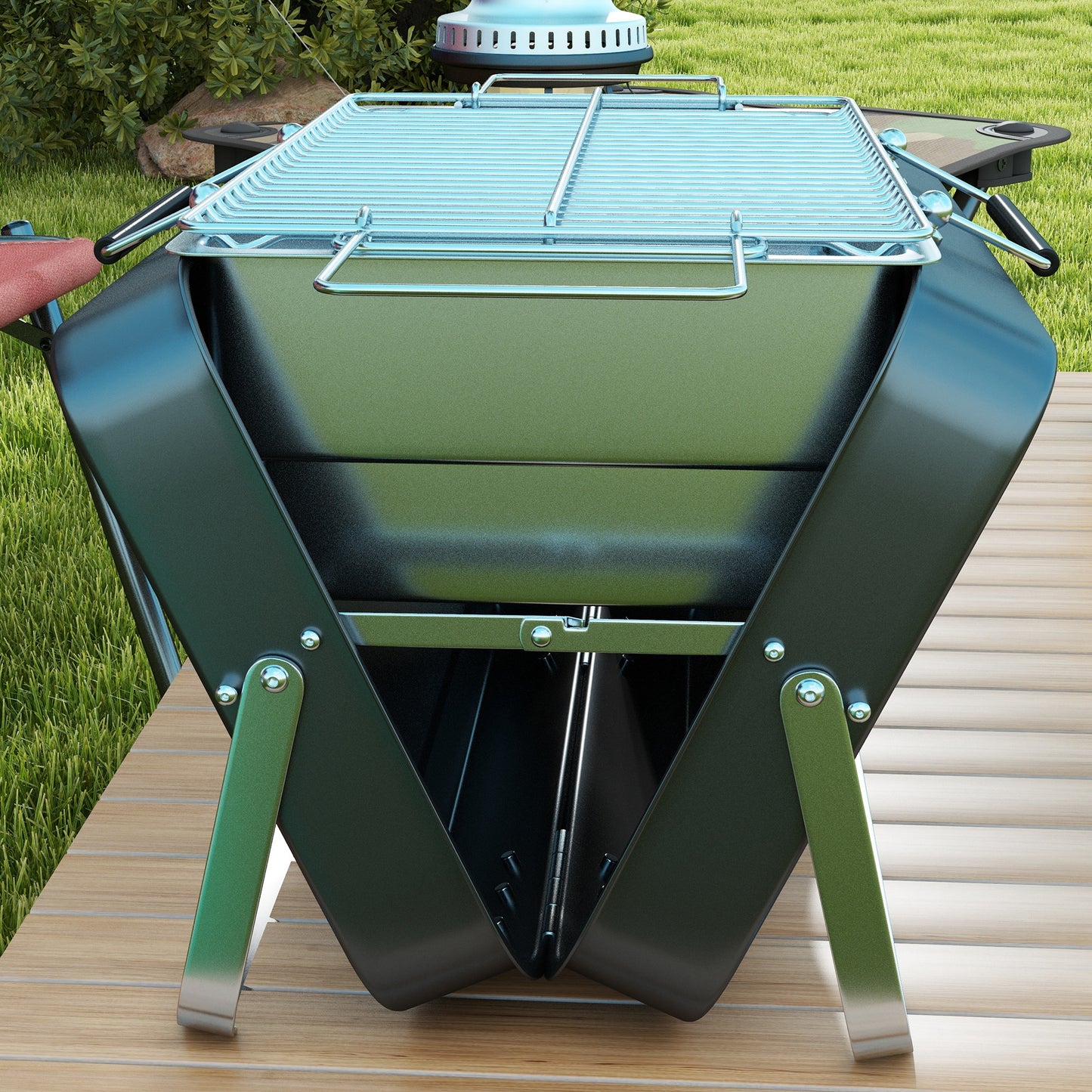Metal Suitable-Style Portable BBQ Grill