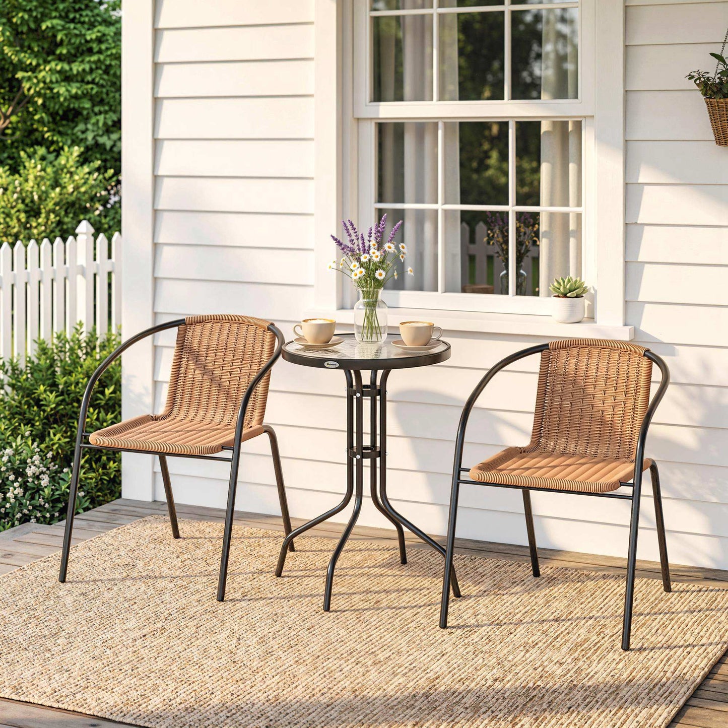 3 Pieces Rattan Bistro Set (4)