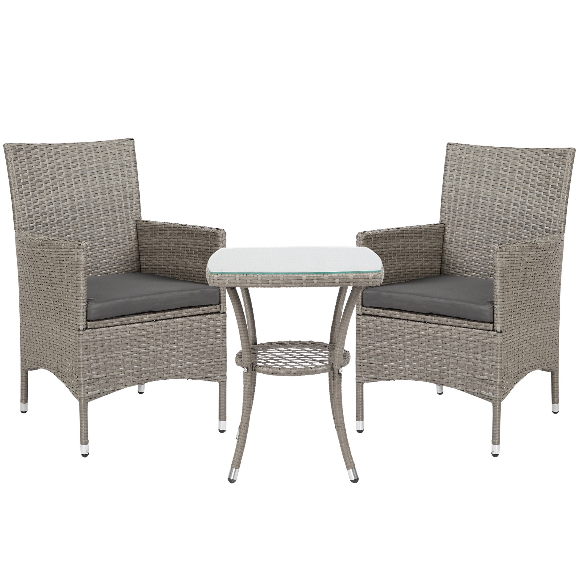 3 Pieces Rattan Bistro Set (3)