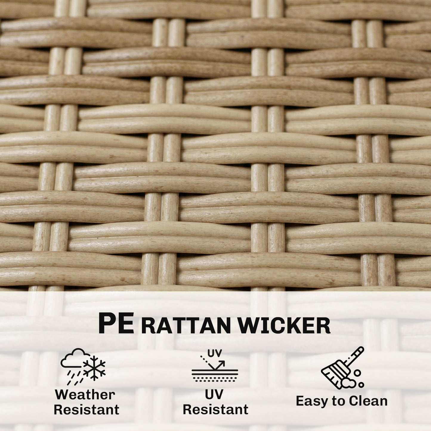 4 Seater Rattan Dining Set with Parasol