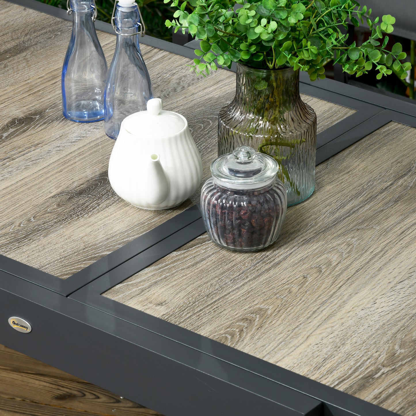 Extending Garden Table, Outdoor Dining Table for 6