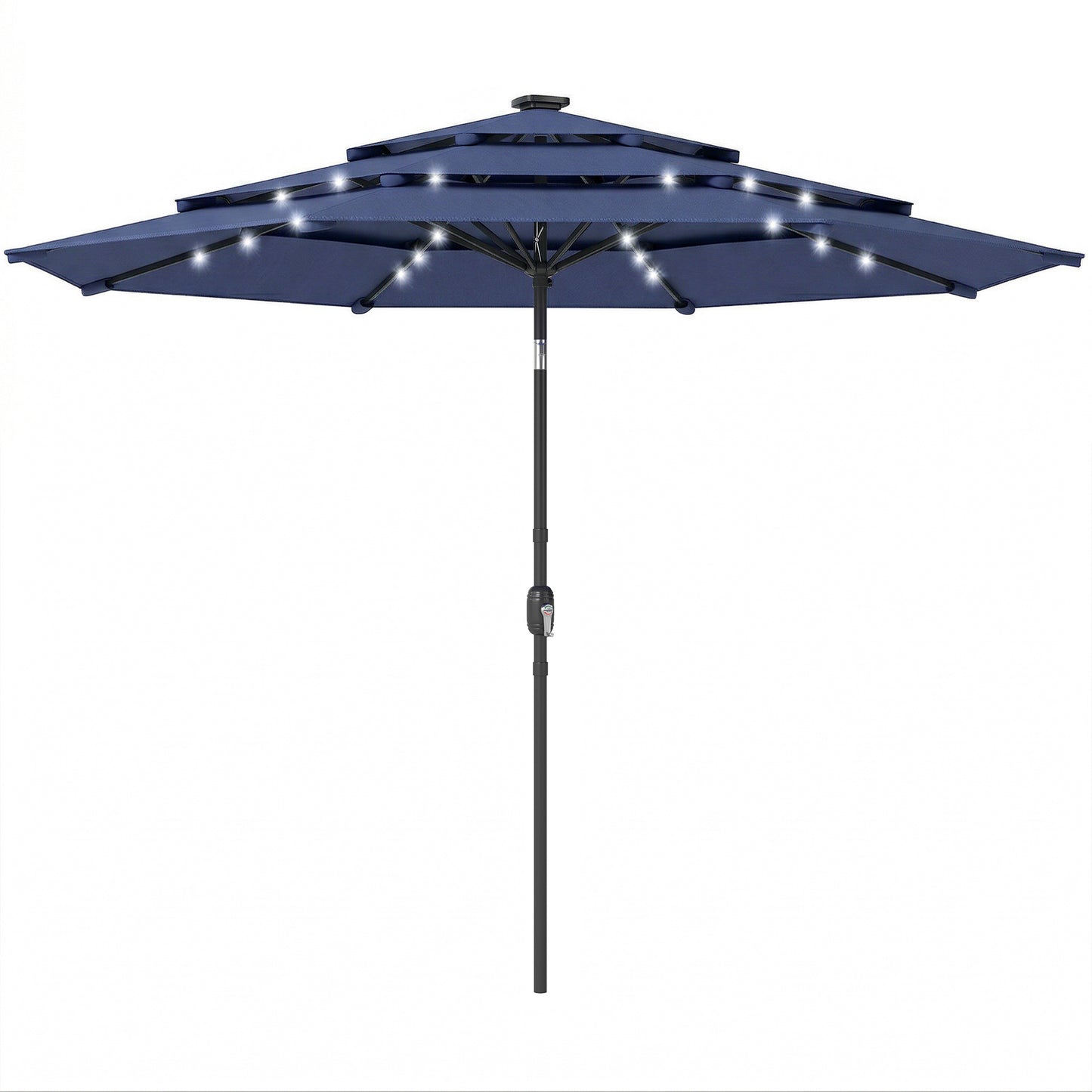 2.8 m Garden Parasol Umbrella with LED Solar Light, Parasol Cover
