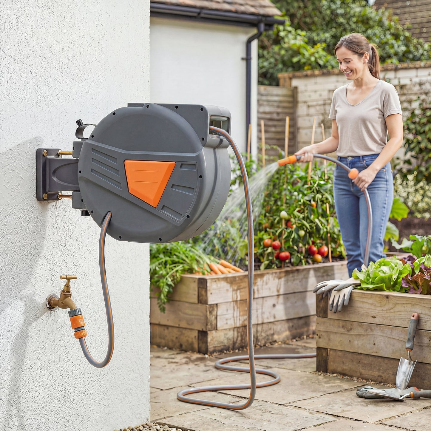Retractable Hose Reel Wall Mounted (4)