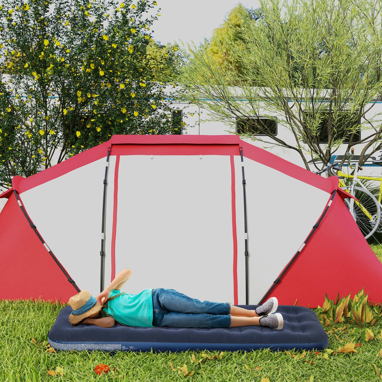 Single Air Bed with Hand Pump