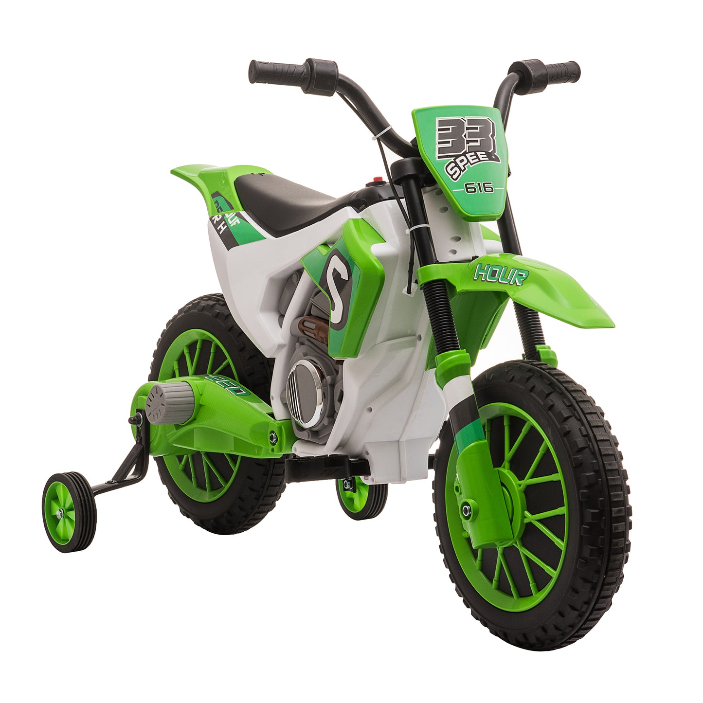 12V Kids Electric Motorcycle Ride-On, with Training Wheels