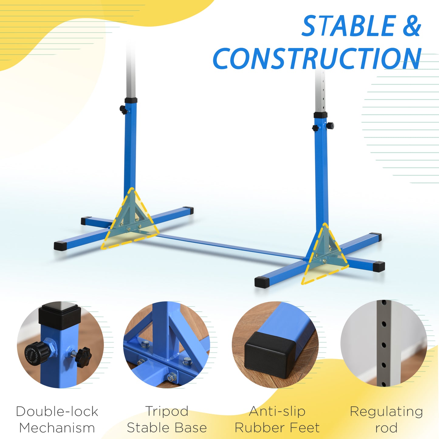 Height Adjustable Gymnastics Horizontal Bar for Kids (1)