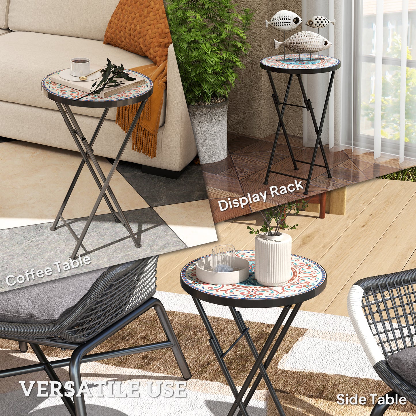 Mosaic Outdoor Garden Table (1)