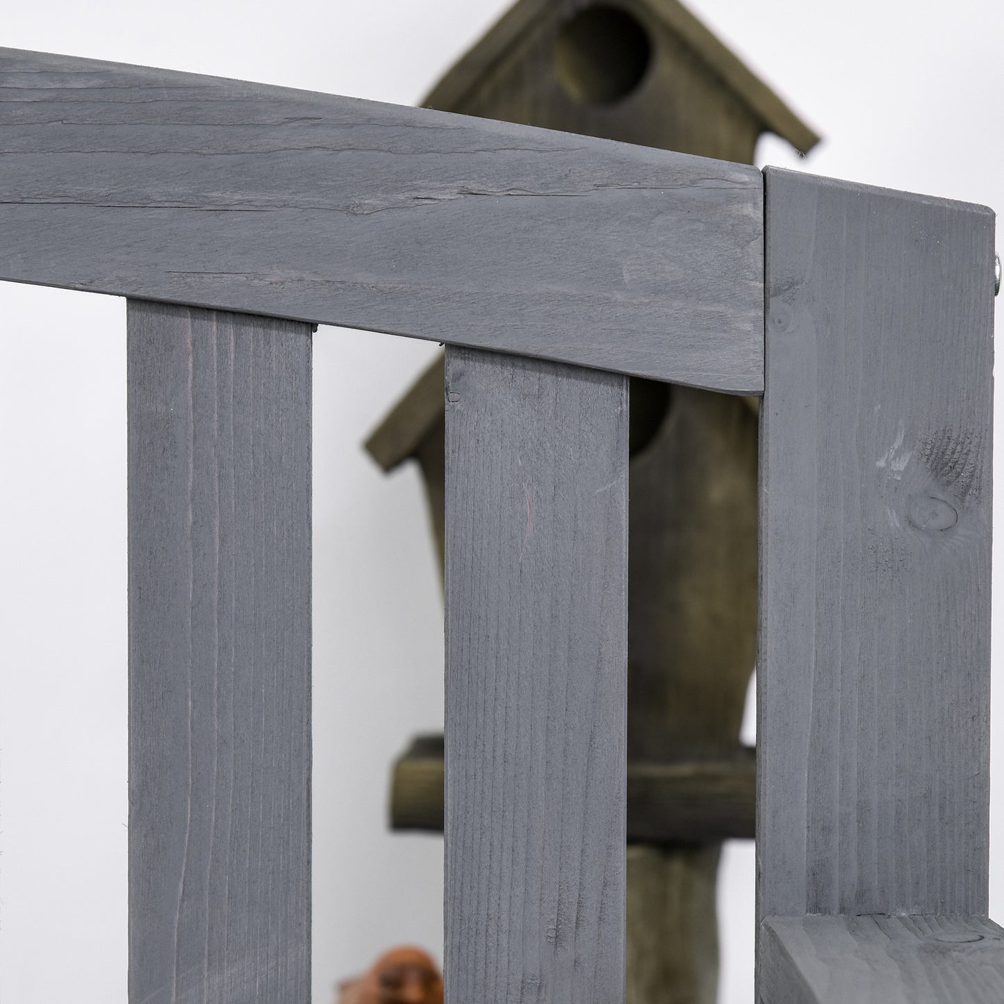 2 Seater Wooden Garden Bench with Armrest