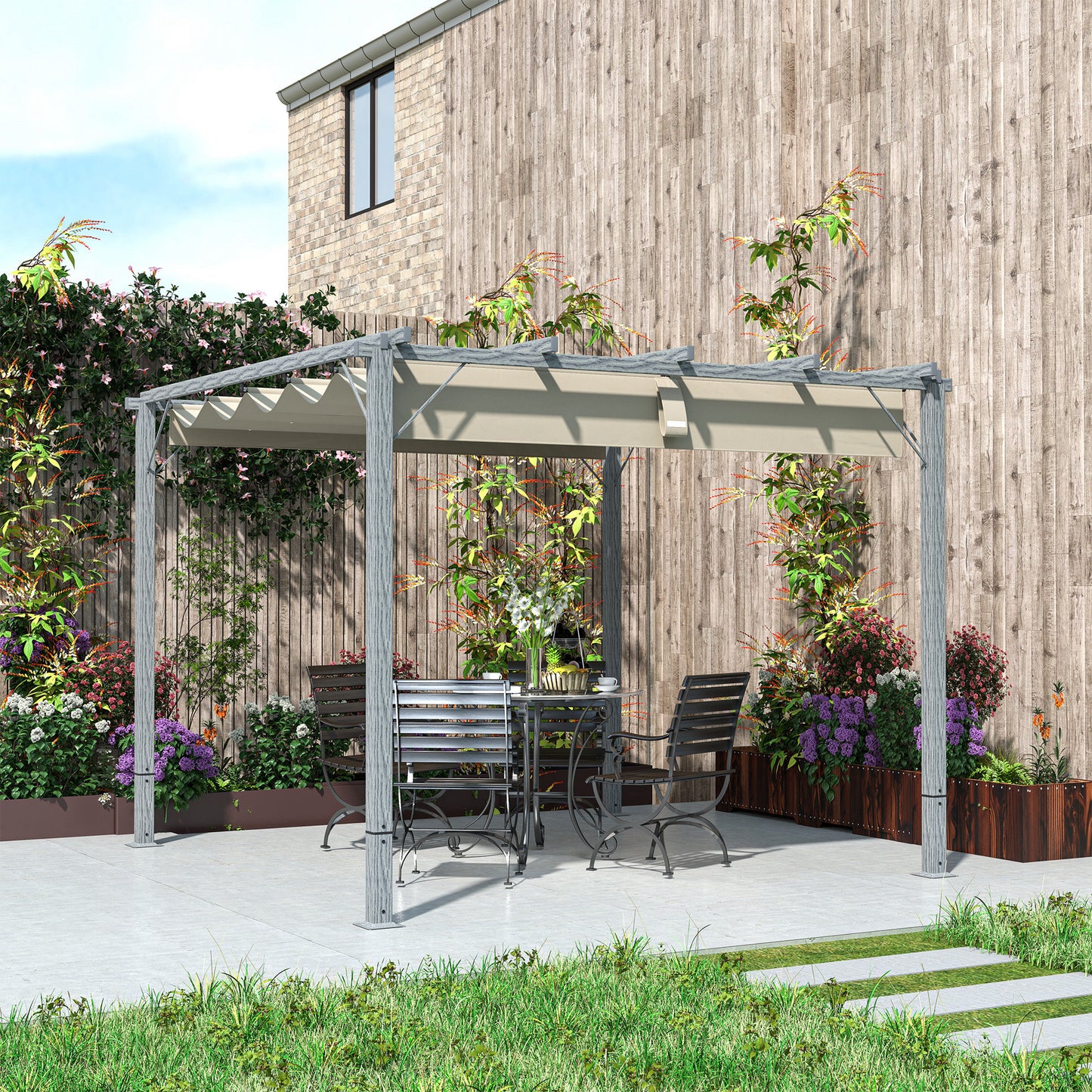 3 x 3 m Retractable Roof Pergola