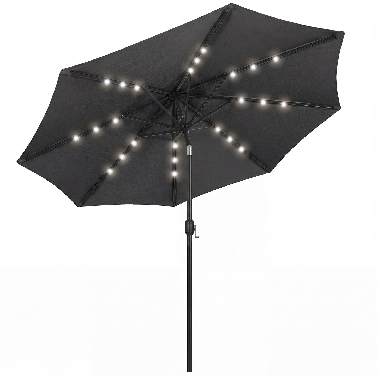 2.6 m Garden Parasol Umbrella with LED Solar Light, Parasol Cover