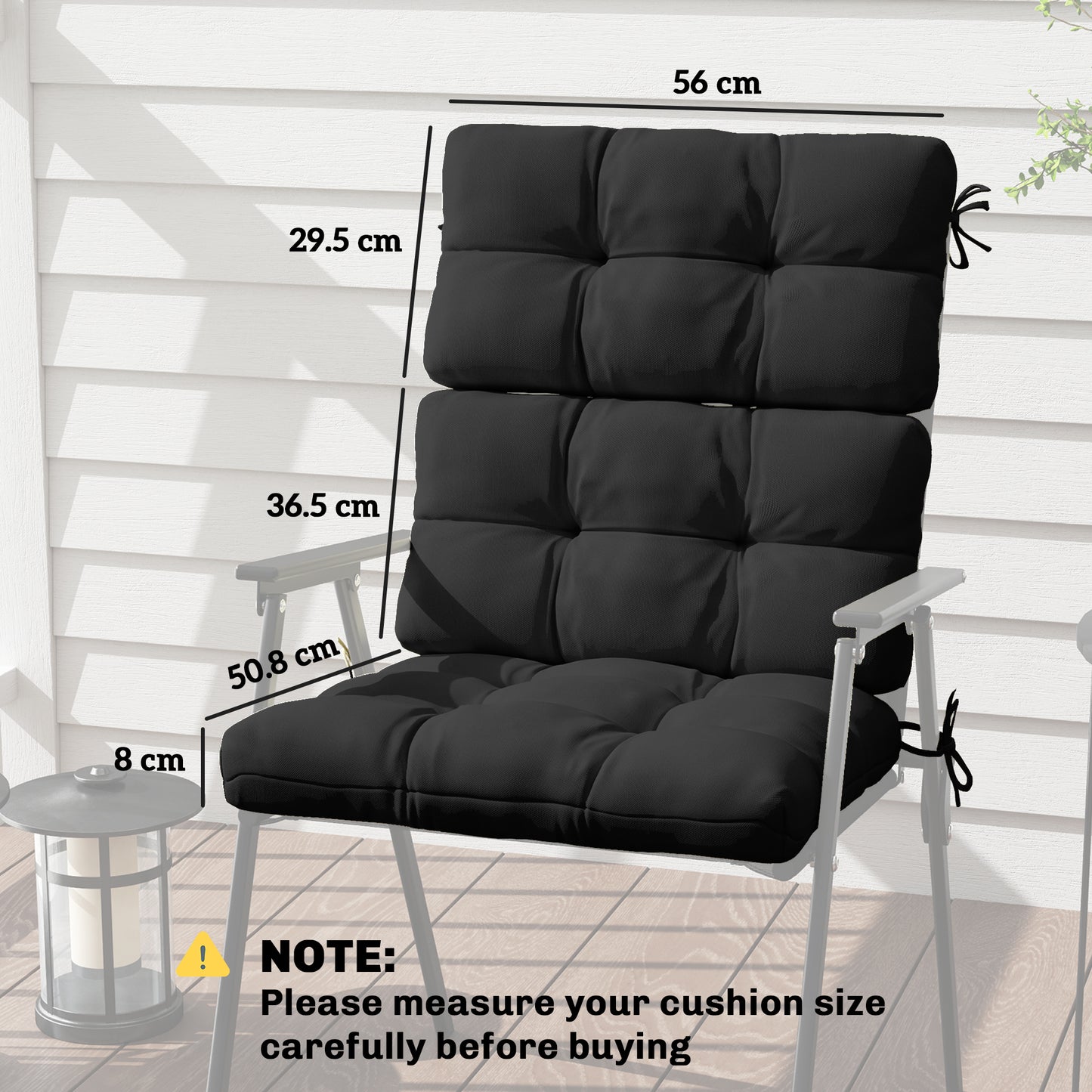 2-Piece Seat Cushion Replacement with Backrest (4)