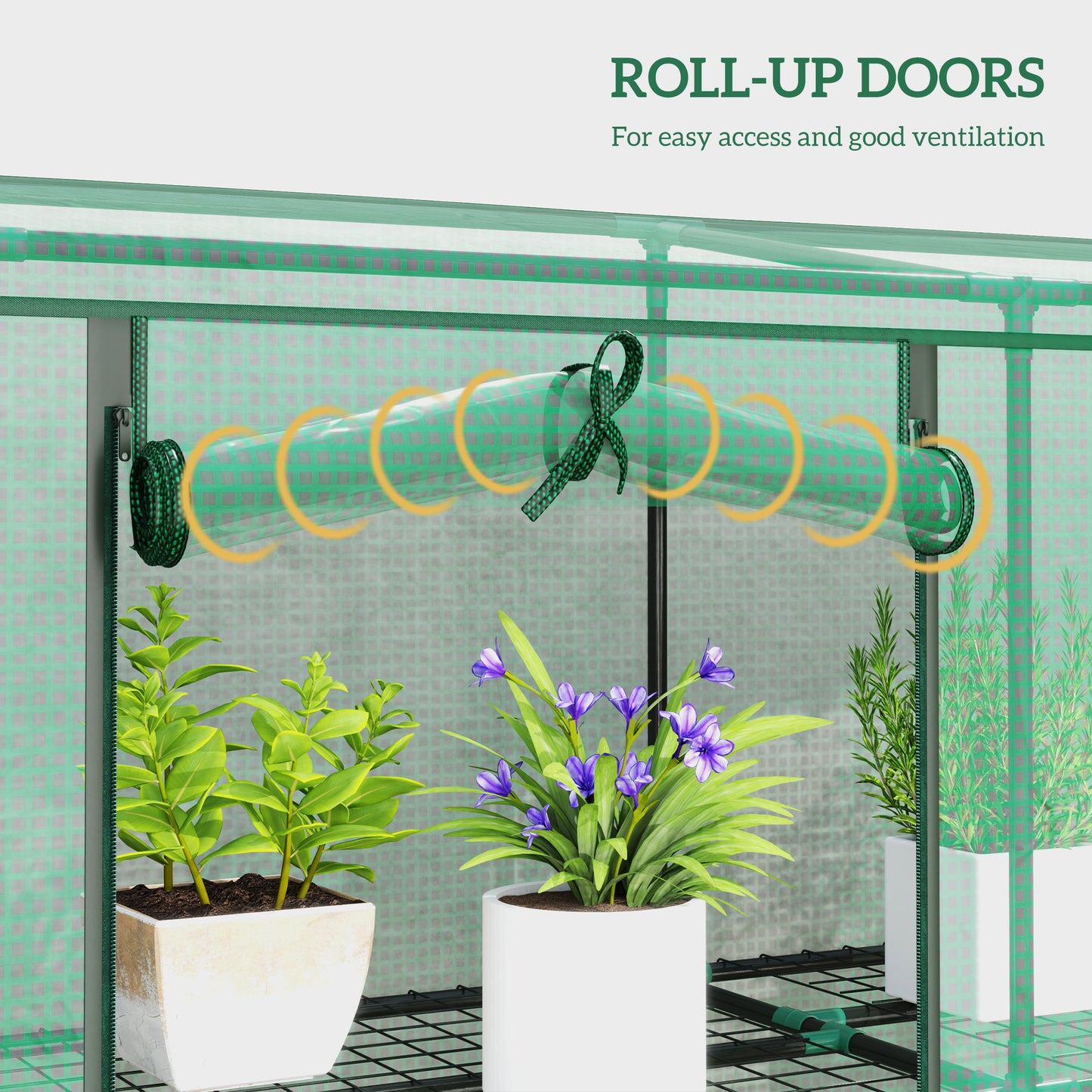 46 x 215cm Nine-Shelf Greenhouse
