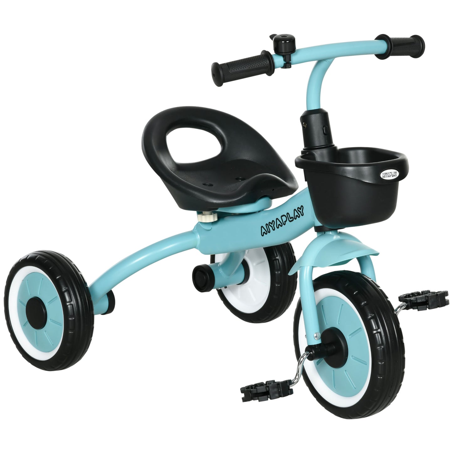 Kids Trike, Tricycle, with Adjustable Seat, Basket, Bell