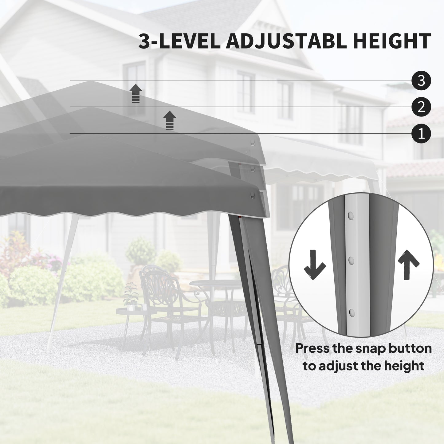 2.5 x 2.5M Pop up Garden Tent