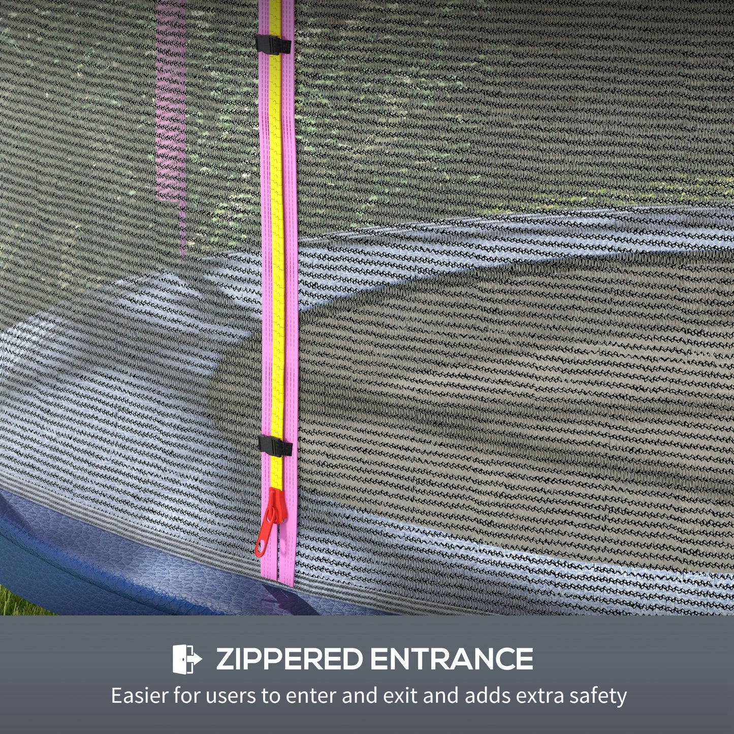 10ft Trampoline Net Replacement with 6 Plastic Pole Covers