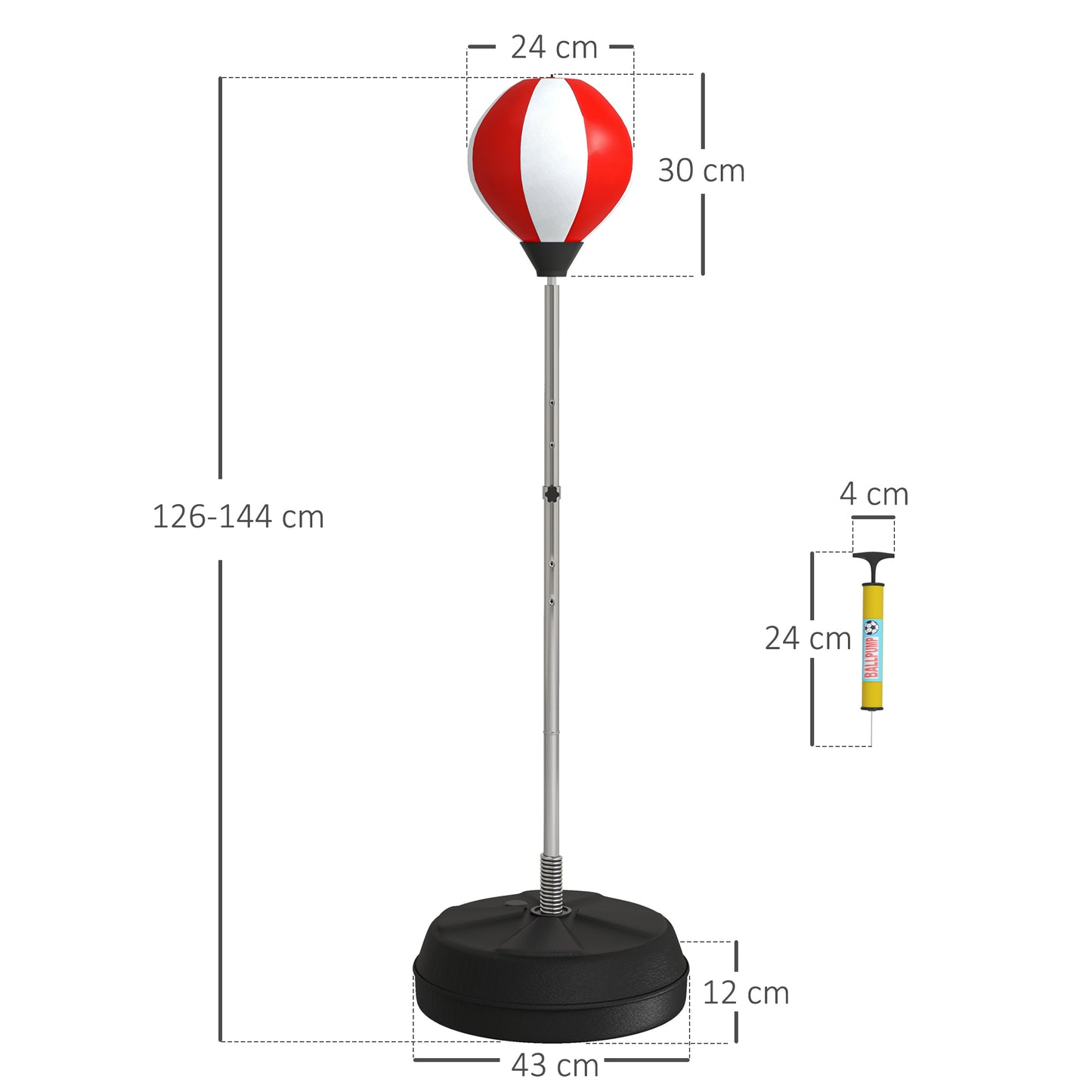 Punching Bag with Stand Boxing Bag Set with Adjustable Height
